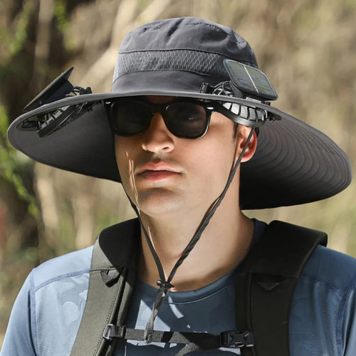 BrisaHat - Sombrero con ventilador doble