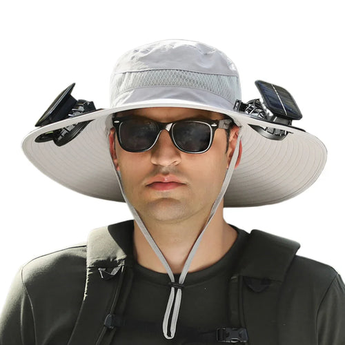 BrisaHat - Sombrero con ventilador doble