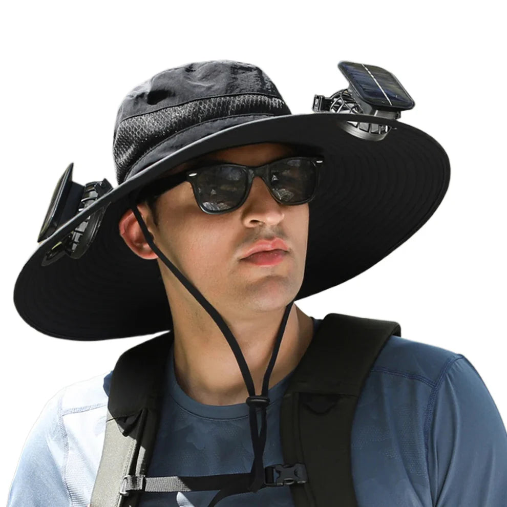 BrisaHat - Sombrero con ventilador doble
