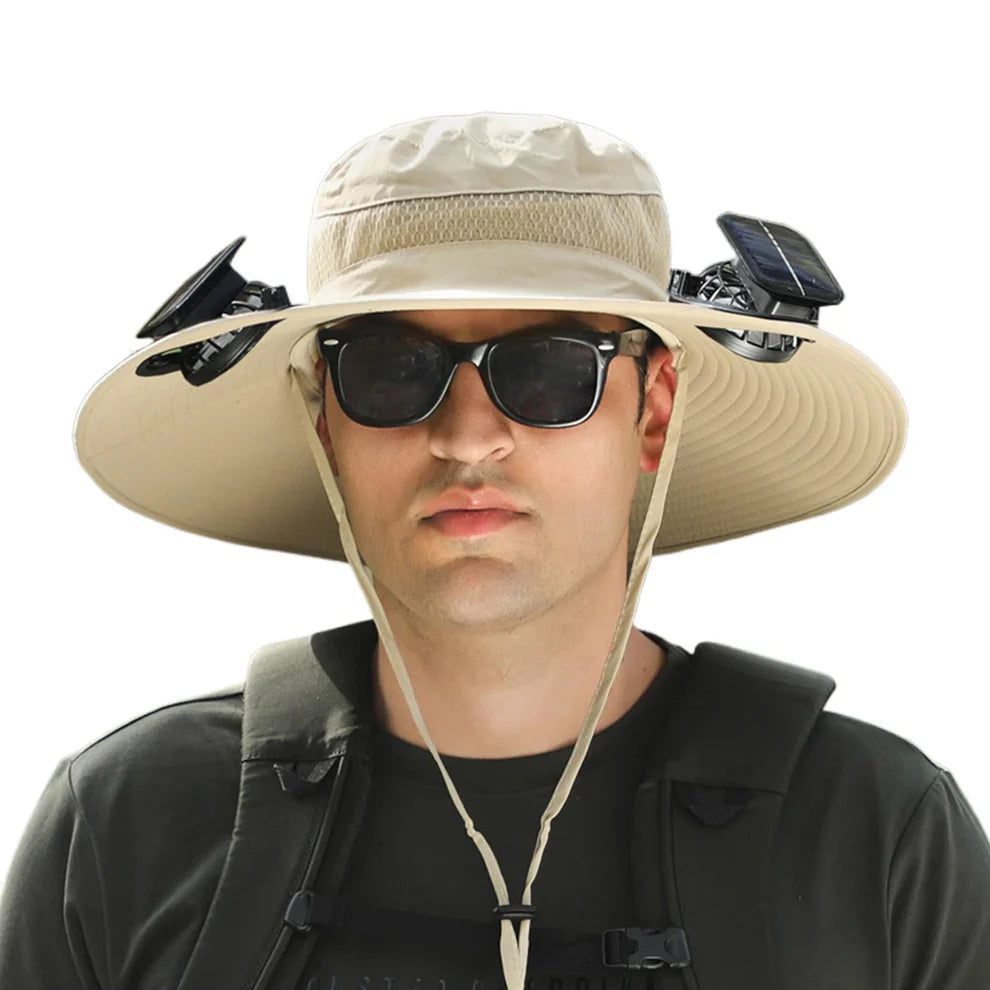 BrisaHat - Sombrero con ventilador doble