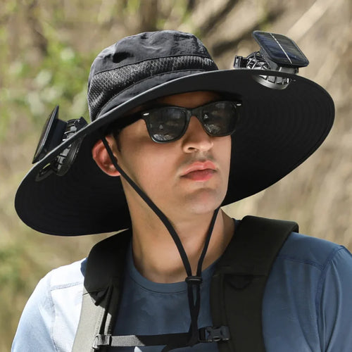 BrisaHat - Sombrero con ventilador doble